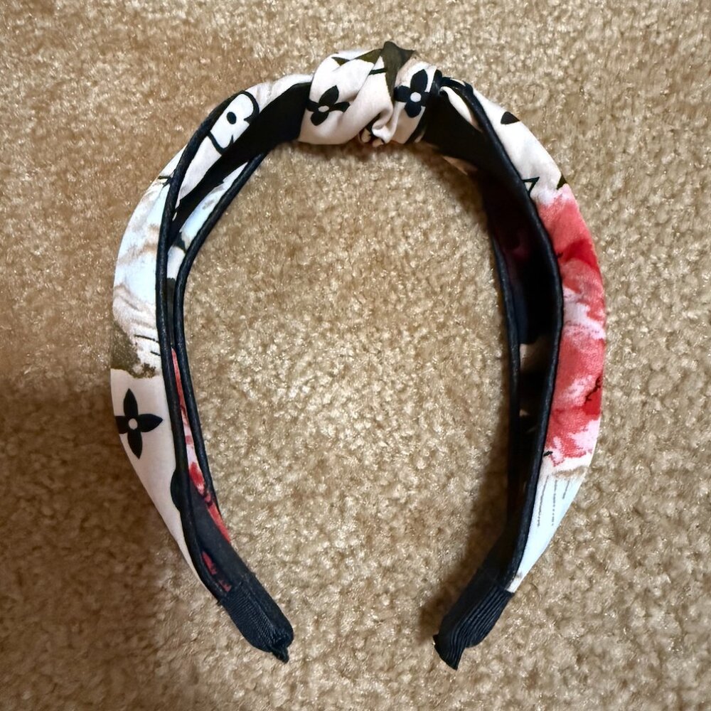 Floral Monogram Knot Headband - Picture 5 of 11